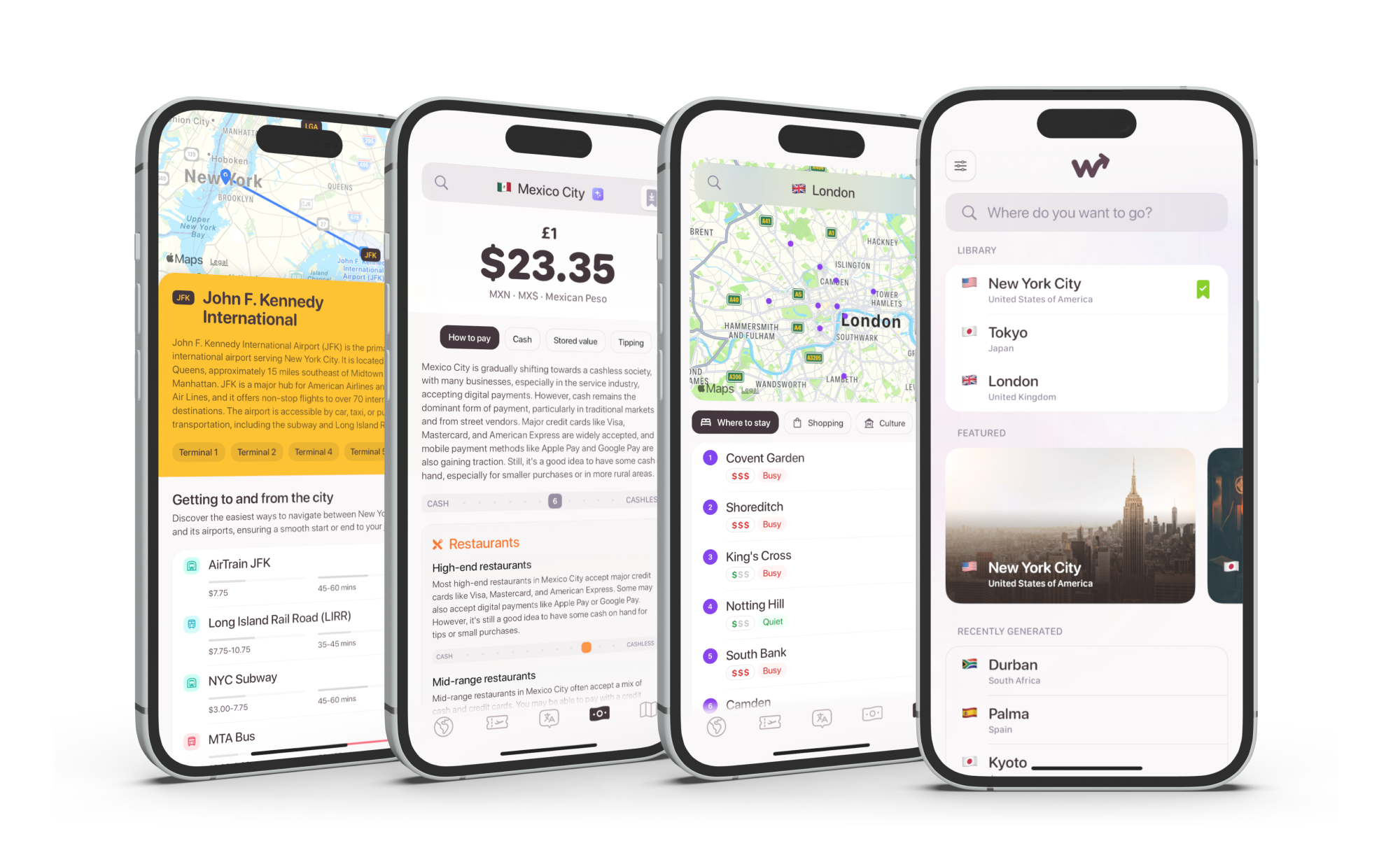 Screenshots of Waywise